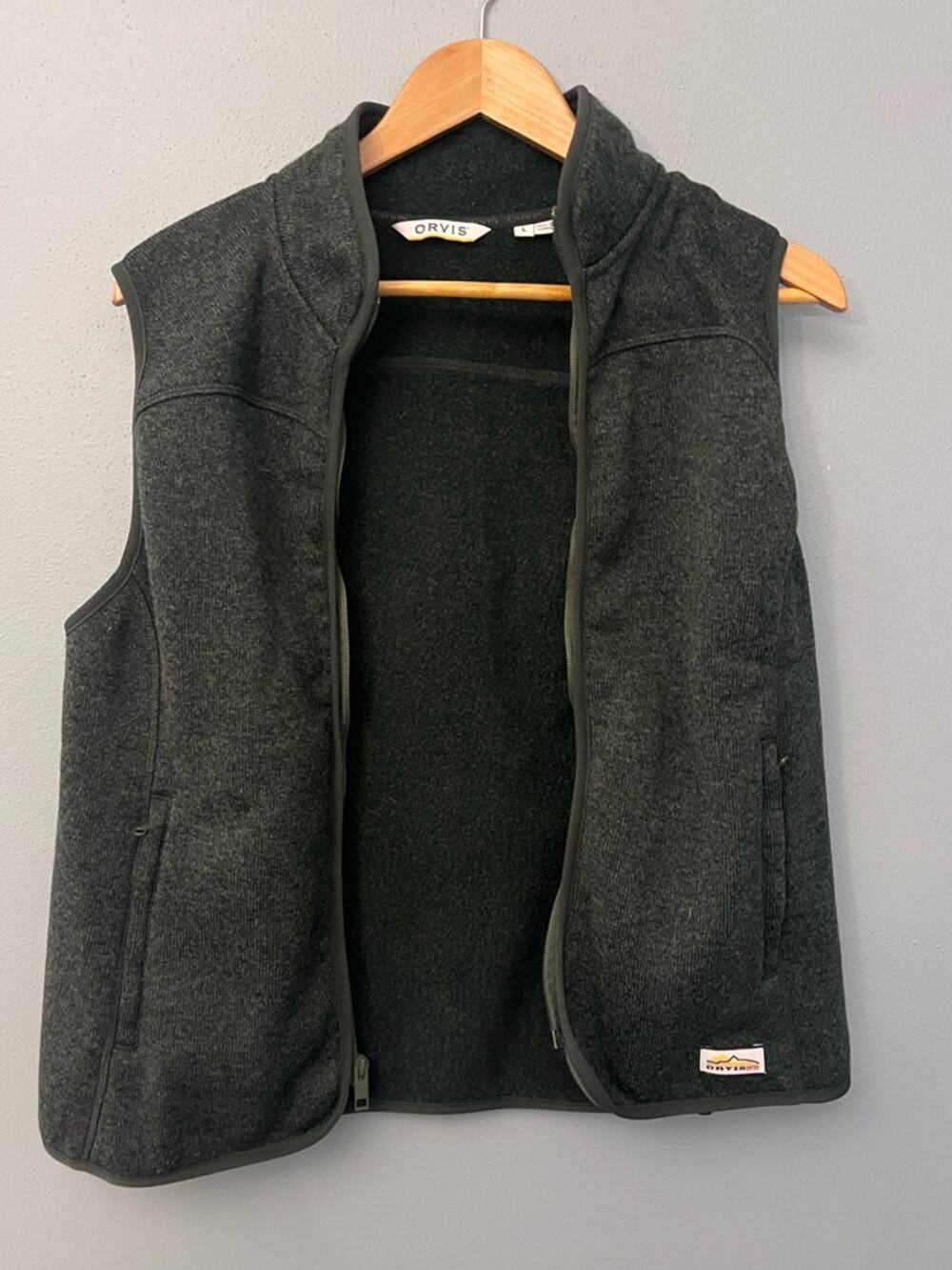 Orvis Sweater Knit Zip-Front Fleece Vest - Picture 1 of 3